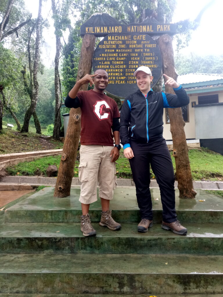 our tour guide in kilimanjaro gate